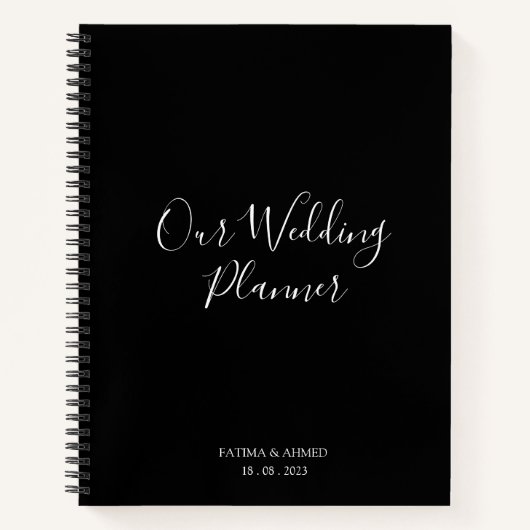 Carnet Script minimaliste moderne Wedding planner musulma (Devant)