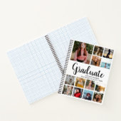Carnet Script Modern Graduate Photo Collage Graduation (Intérieur)