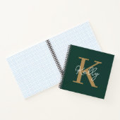 Carnet Script moderne Emerald Green Gold (Intérieur)