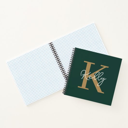 Carnet Script moderne Emerald Green Gold (Intérieur)