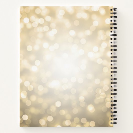 Carnet Script moderne Gold Lights 40th Birthday GUEST LIV (Dos)