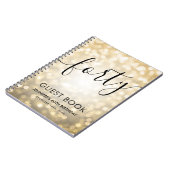 Carnet Script moderne Gold Lights 40th Birthday GUEST LIV (Côté gauche)