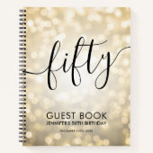 Carnet Script moderne Gold Lights 50e anniversaire GUEST  (Devant)