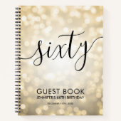 Carnet Script moderne Gold Lights 60e anniversaire GUEST  (Devant)