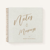 Carnet Script moderne Notes personnalisées & Musées ivoir (Devant)