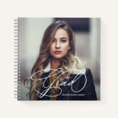 Carnet Script moderne Photo Graduation Guest Book Keepsak (Devant)