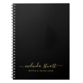 Carnet Script Moderne Professionnel Noir et Or (Devant)