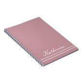 Carnet Script Name Minimalist Dusty Rose (Côté Droit)