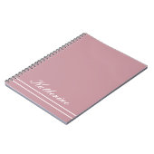 Carnet Script Name Minimalist Dusty Rose (Côté gauche)