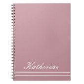 Carnet Script Name Minimalist Dusty Rose (Devant)