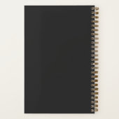 Carnet Script noir & blanc moderne Monogramme initial Lux (Verso)