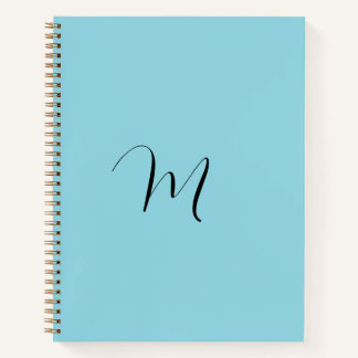 Carnet Script Nom personnalisé Nom personnalisé Bleu