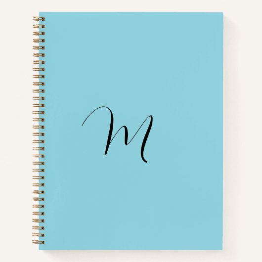 Carnet Script Nom personnalisé Nom personnalisé Bleu (Devant)