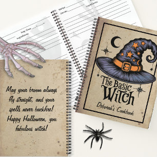 Carnet Script personnalisé de sorcière d'Halloween de fri