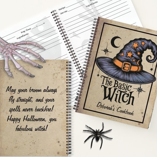 Carnet Script personnalisé de sorcière d'Halloween de fri