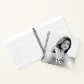 Carnet Script photo de nom monogramme en argent (Intérieur)