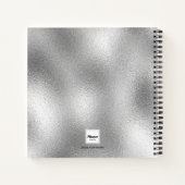 Carnet Script photo de nom monogramme en argent (Dos)