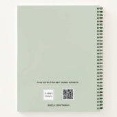 Carnet Script photo vert sauge (Dos)