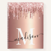 Carnet Script rose Gold Foil Parties scintillant Drig (Devant)