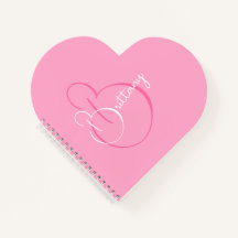Script simple élégant Personnalisé Coeur rose