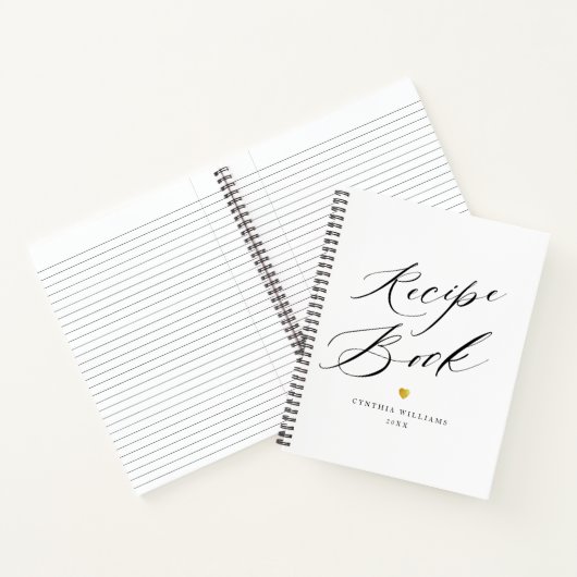 Carnet script simple noir et blanc (Intérieur)