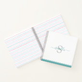 Carnet Script Turquoise monogramme (Intérieur)