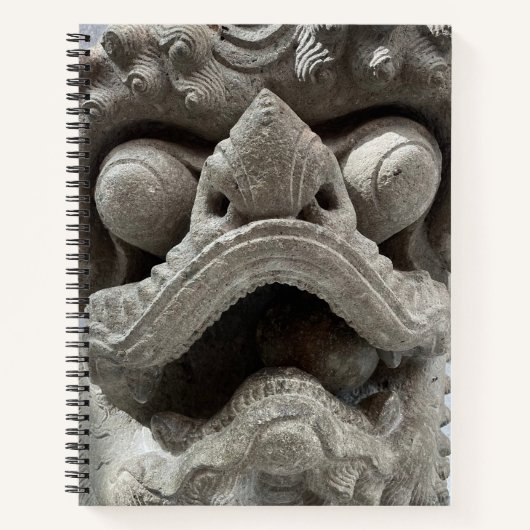 Carnet Sculpture de roche en granit Foo Dog Dragon chinoi (Devant)