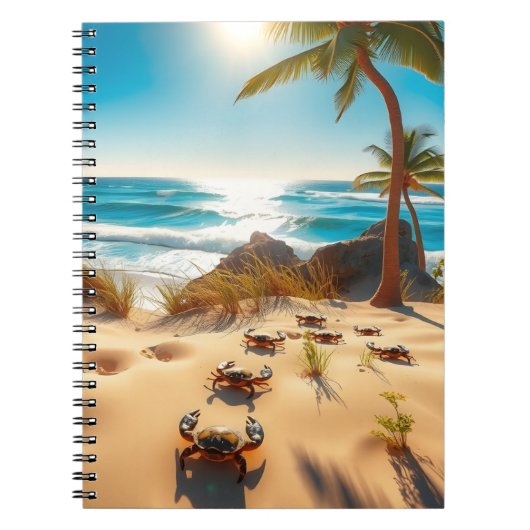 Carnet Sea Crabs on Tropical Beach – Serene Ocea (Devant)
