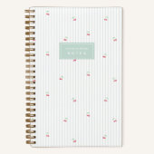 Carnet Sea | Scattered Cherry Pinstripe Personalized (Recto)