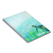 Carnet Sea Turtle Ocean Beach Art personnalisé (Côté Droit)