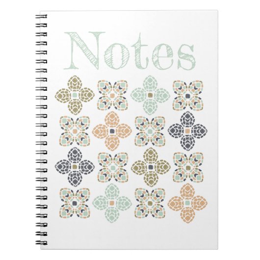 Carnet Sea Turtle Shell Mosaic Pattern Stylish Notes (Devant)