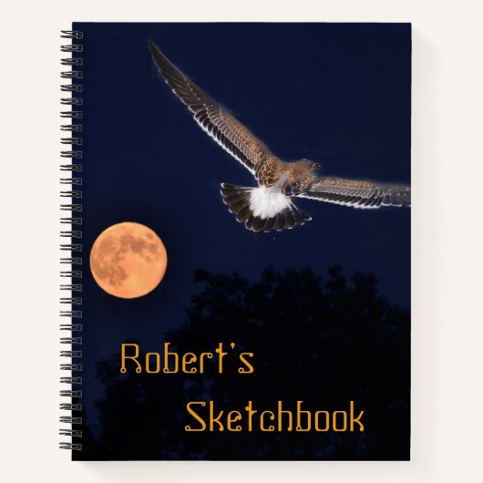 Carnet Seagull By The Moon Sketch (Devant)