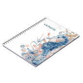 Carnet Seahorse shell under the sea Blue Birthday For Kid (Côté gauche)