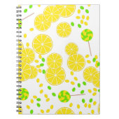 Carnet Seamless bright lemon slices candy lollipops (Devant)
