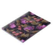 Carnet Seamless dark plum fruits purple berries cherry (Côté gauche)