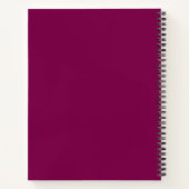 Carnet Seamless Floral pattern maroon (Dos)