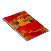 Carnet Seamless Graphic Design - rouge orange I (Côté Droit)