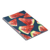 Carnet Seamless pattern. Slices of watercolor watermelon. (Côté Droit)