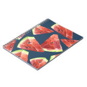 Carnet Seamless pattern. Slices of watercolor watermelon. (Côté gauche)
