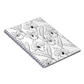 Carnet Seamless sketched orchid cattleya flowers tropical (Côté Droit)