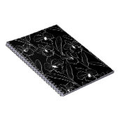 Carnet Seamless sketched orchid cattleya flowers tropical (Côté Droit)