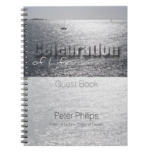 Carnet Seascape Celebration of Life Custom Guest Book (Devant)