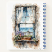 Carnet Seaside Window View Watercolor Coastal Scene (Dos)