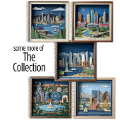 Carnet Seattle Washington America Layered Paper Art