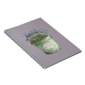 Carnet Seau vert fleurs de lavande (Côté Droit)
