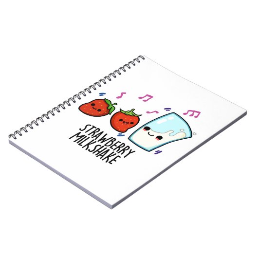 Carnet Secouage de Milk Shake de Fraise Pun alimentaire d (Côté gauche)