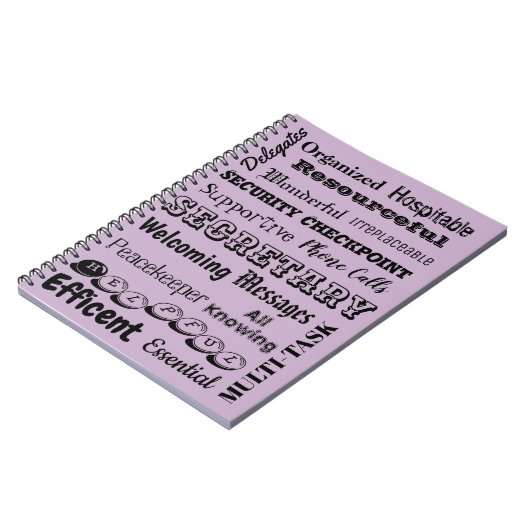 Carnet Secrétaire Notebook (Côté gauche)