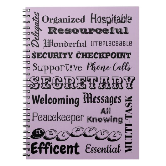 Carnet Secrétaire Notebook (Devant)