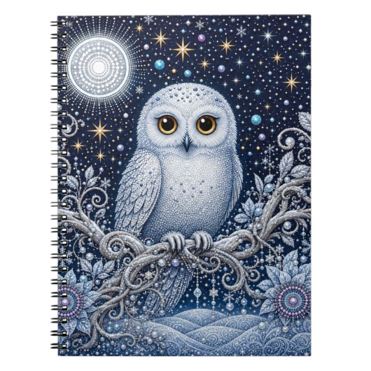 Carnet Secrets de la nuit d'hiver – Chouette harfang (Devant)