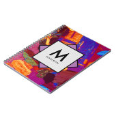Carnet Section mince en granit avec nom et monogramme sur (Côté gauche)
